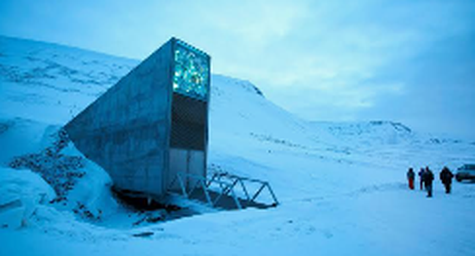 Entrance of the Svalbard Global Seed Vault in Norway, a global facility preserving crop seeds for future generations.